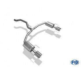 Silencieux arrière duplex inox 1x140x90mm type 32 pour OPEL VECTRA C OPC BERLINE