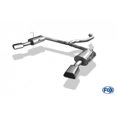 Silencieux arrière duplex inox 1x142x78mm type 61 pour OPEL VECTRA C OPC CARAVAN