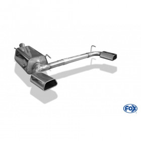 Silencieux arrière duplex inox 1x142x78mm type 61 pour OPEL ZAFIRA B OPC