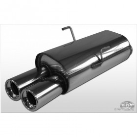 Silencieux arrière inox 2x76mm type 13 pour PEUGEOT 106 I/II