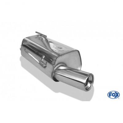 Silencieux arrière inox 1x90mm type 13 pour PEUGEOT 206/206CC