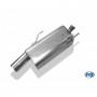 Silencieux arrière inox 1x90mm type 13 pour PEUGEOT 206/206CC