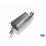 Silent stainless steel rear 1x90mm type 13 for PEUGEOT 206/206CC