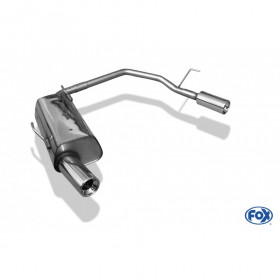 Silencieux arrière duplex inox 1x90mm type 13 pour PEUGEOT 206/206CC