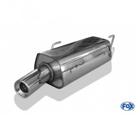 Silencieux arrière inox 1x90mm type 13 pour PEUGEOT 206 S16/206CC S16
