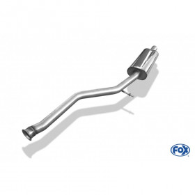 Silencieux avant inox pour PEUGEOT 206 S16 (fixation à emmanchement)