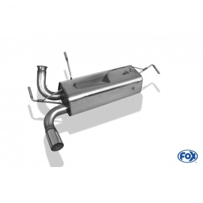 Silencieux arrière inox 1x76mm type 10 pour PEUGEOT 206 RC