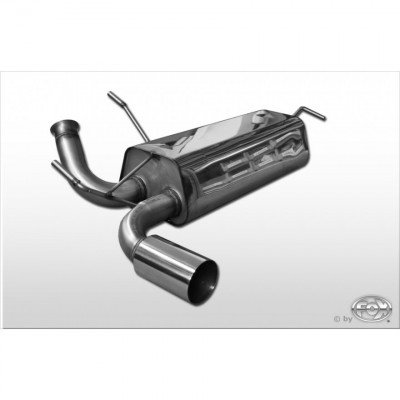 Silent stainless steel rear 1x90mm type 10 for PEUGEOT 206 RC