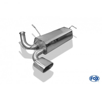 Silent stainless steel rear 1x135x80mm type 52 for PEUGEOT 206 RC