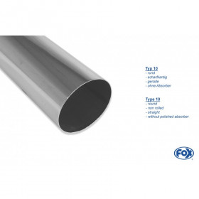 Silent rear duplex stainless steel 1x76mm type 10 for PEUGEOT 206 RC