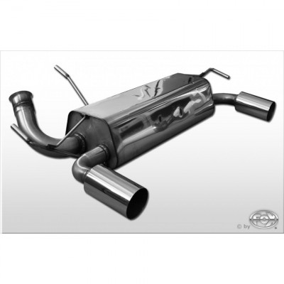 Silent rear duplex stainless steel 1x90mm type 10 for PEUGEOT 206 RC