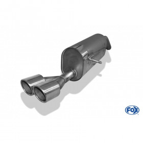 Silent stainless steel rear 2x100mm type 16 for PEUGEOT 207 RC