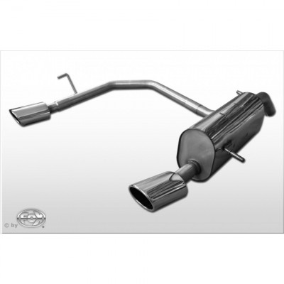 Silencieux arrière duplex inox 1x115x85mm type 32 pour PEUGEOT 207 CC