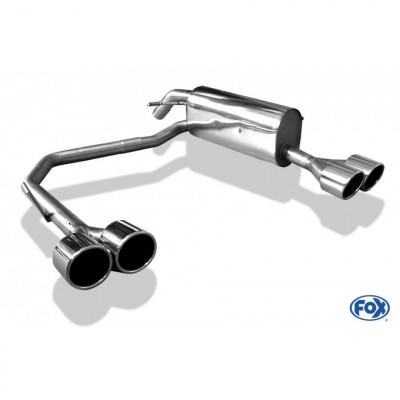 Silent rear duplex stainless steel 2x90mm type 13 for PEUGEOT 208 GTI