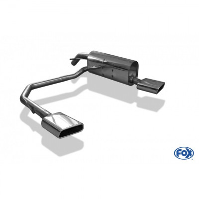 Silencieux arrière duplex inox 1x145x65mm type 59 pour PEUGEOT 208 GTI