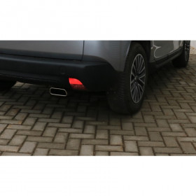 Silencieux arrière inox 1x145x65mm type 59 pour PEUGEOT 2008