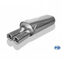 Silencieux arrière inox 2x76mm type 13 pour PEUGEOT 306