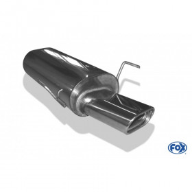 Silencieux arrière inox 1x135x80mm type 53 pour PEUGEOT 306