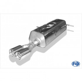 Silencieux arrière inox 2x76mm type 53 pour PEUGEOT 307 SW
