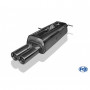 Silencieux arrière inox 2x76mm type 13 pour PEUGEOT 307