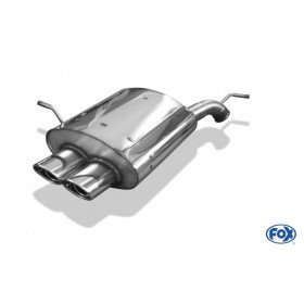 Silencieux arrière inox 2x106x71mm type 33 pour PEUGEOT 407 (berline)
