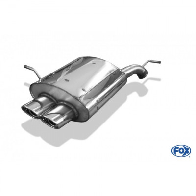 Silencieux arrière inox 2x106x71mm type 33 pour PEUGEOT 407