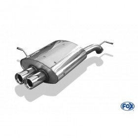 Silencieux arrière inox 2x80mm type 13 pour PEUGEOT 407 (berline)