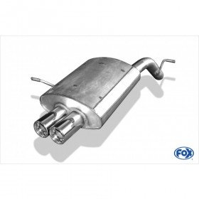 Silencieux arrière inox 2x80mm type 13 pour PEUGEOT 407 (berline)