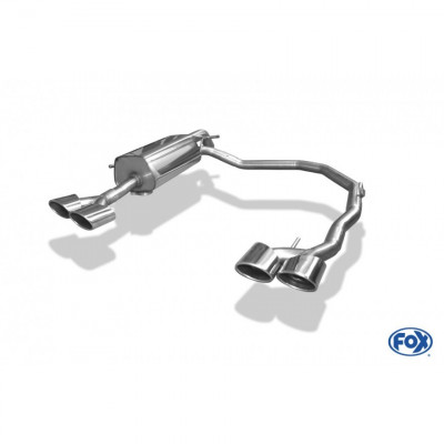 Silent rear duplex stainless steel 2x106x71mm type 32 for PEUGEOT RCZ