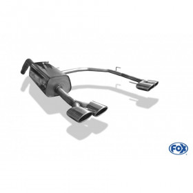 Silencieux arrière duplex inox 2x106x71mm type 32 pour PEUGEOT RCZ