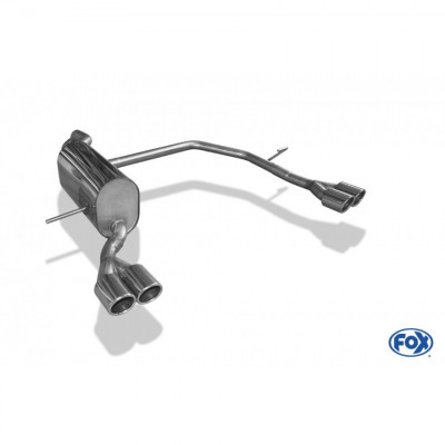 Silent rear duplex stainless steel 2x76mm type 16 for RENAULT CAPTUR