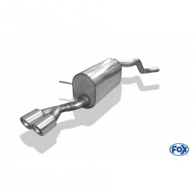 Silencieux arrière inox 2x76mm type 16 pour RENAULT CAPTUR