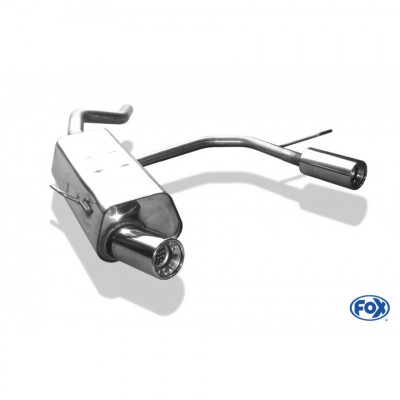 Silencieux arrière duplex inox 1x90mm type 13 pour RENAULT CLIO II/B