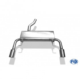 Silent rear duplex stainless steel 1x90mm type 17 for RENAULT CLIO III SPORT