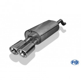 2x90mm stainless steel 17 for RENAULT CLIO III GT