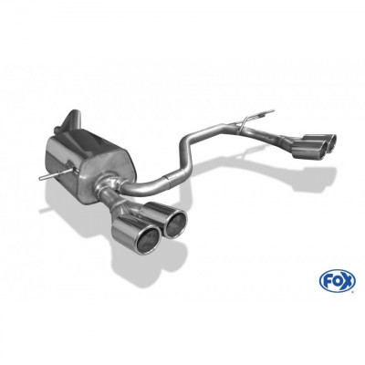 Silent rear duplex stainless steel 2x76mm type 16 for RENAULT CLIO IV