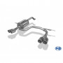 Silent rear duplex stainless steel 2x76mm type 16 for RENAULT CLIO IV