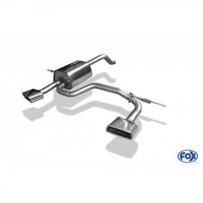 Silent rear duplex stainless steel 1x145x65mm type 59 for RENAULT CLIO IV