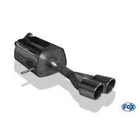 Silent stainless steel rear 2x76mm type 16 for RENAULT CLIO IV GT