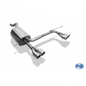 Silencieux arrière duplex inox 2x76mm type 16 pour RENAULT CLIO IV GT