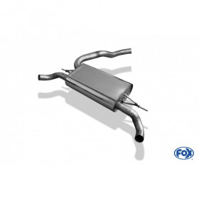 Silent rear duplex stainless steel 1x50mm type 10 for RENAULT CLIO IV RS