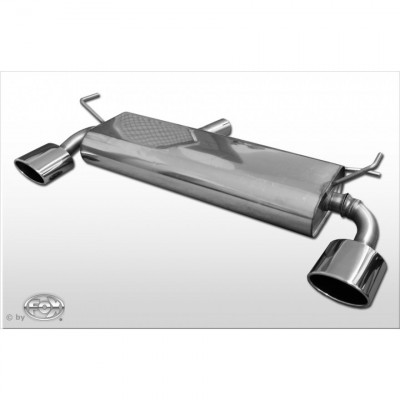 Silent rear duplex stainless steel 1x140x90mm type 44 for RENAULT KOLEOS