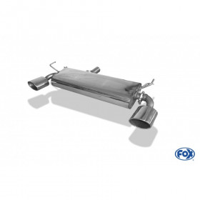 Silent rear duplex stainless steel 1x140x90mm type 44 for RENAULT KOLEOS