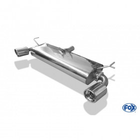 Silencieux arrière duplex inox 1x100mm type 17 pour RENAULT KOLEOS