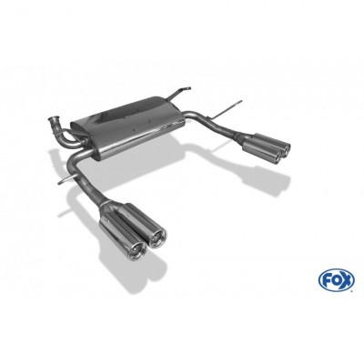 Silent rear duplex stainless steel 2x80mm type 13 for RENAULT LAGUNA II TYPE B74