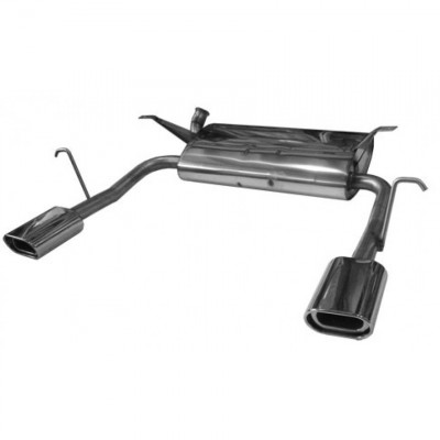 Silencieux arrière duplex inox 1x135x80mm type 53 pour RENAULT LAGUNA II TYPE B74