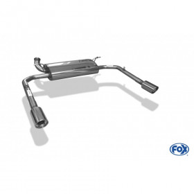 Silent rear duplex stainless steel 1x90mm type 17 for RENAULT LAGUNA III