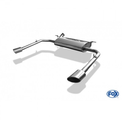 Silent rear duplex stainless steel 1x115x85mm type 38 for RENAULT LAGUNA III