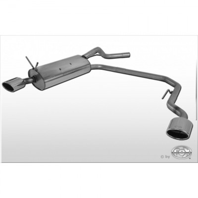 Silent rear duplex stainless steel 1x115x85mm type 32 for RENAULT MEGANE I TYPE DA (CUP)