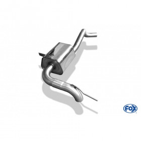 Silent stainless steel rear 1x70mm type 10 for RENAULT MEGANE III RS